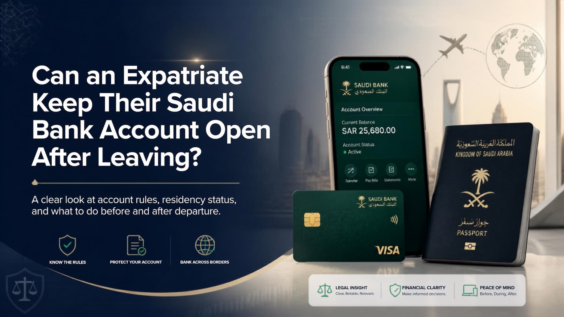 Saudi bank account remaining open for an expatriate after departure