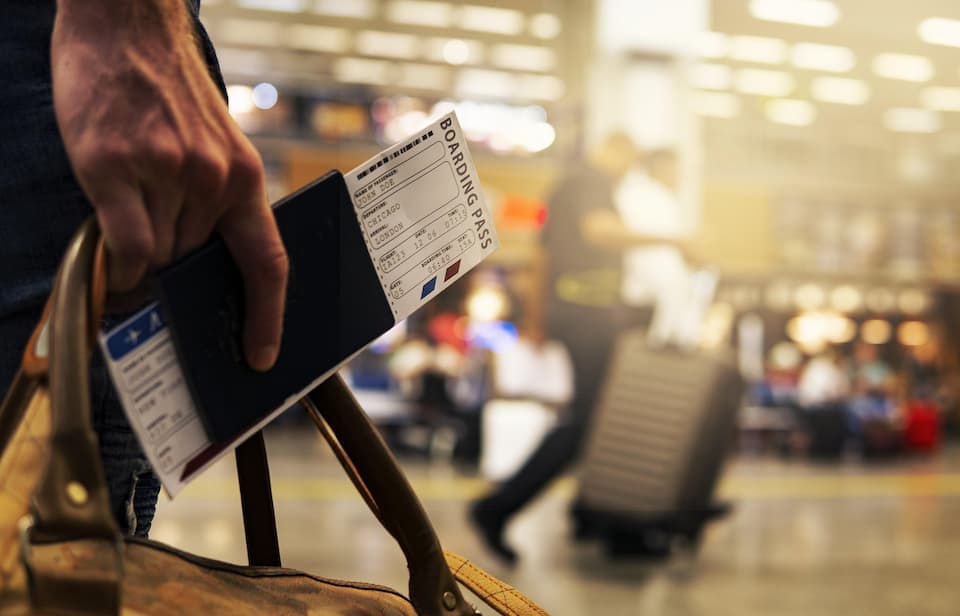 Traveller being denied boarding at an airport gate for a UAE or Saudi Arabia-bound flight