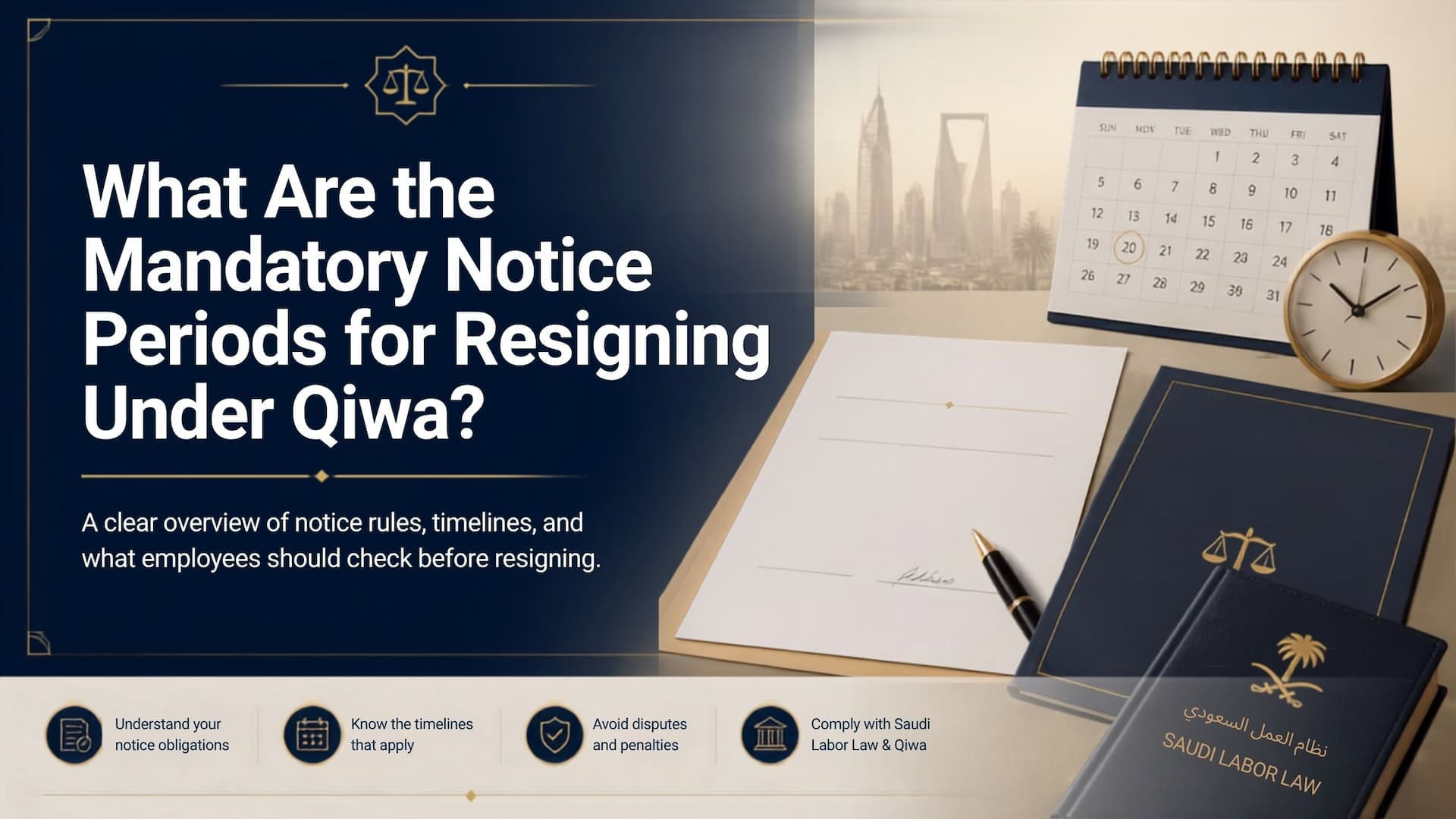 Employee submitting a resignation notice under a Qiwa contract in Saudi Arabia