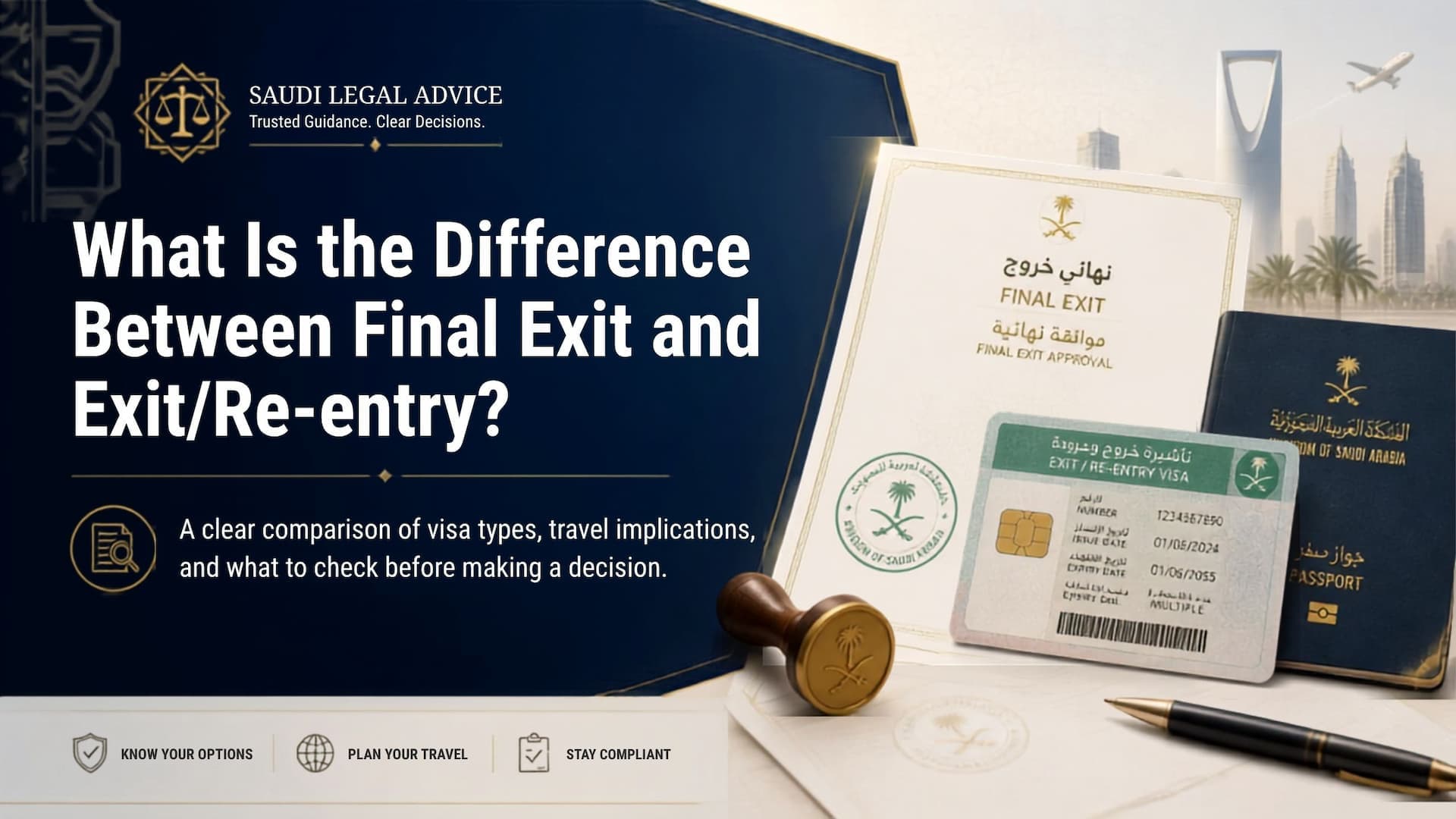 Comparison of Final Exit and Exit Re-entry visas in Saudi Arabia